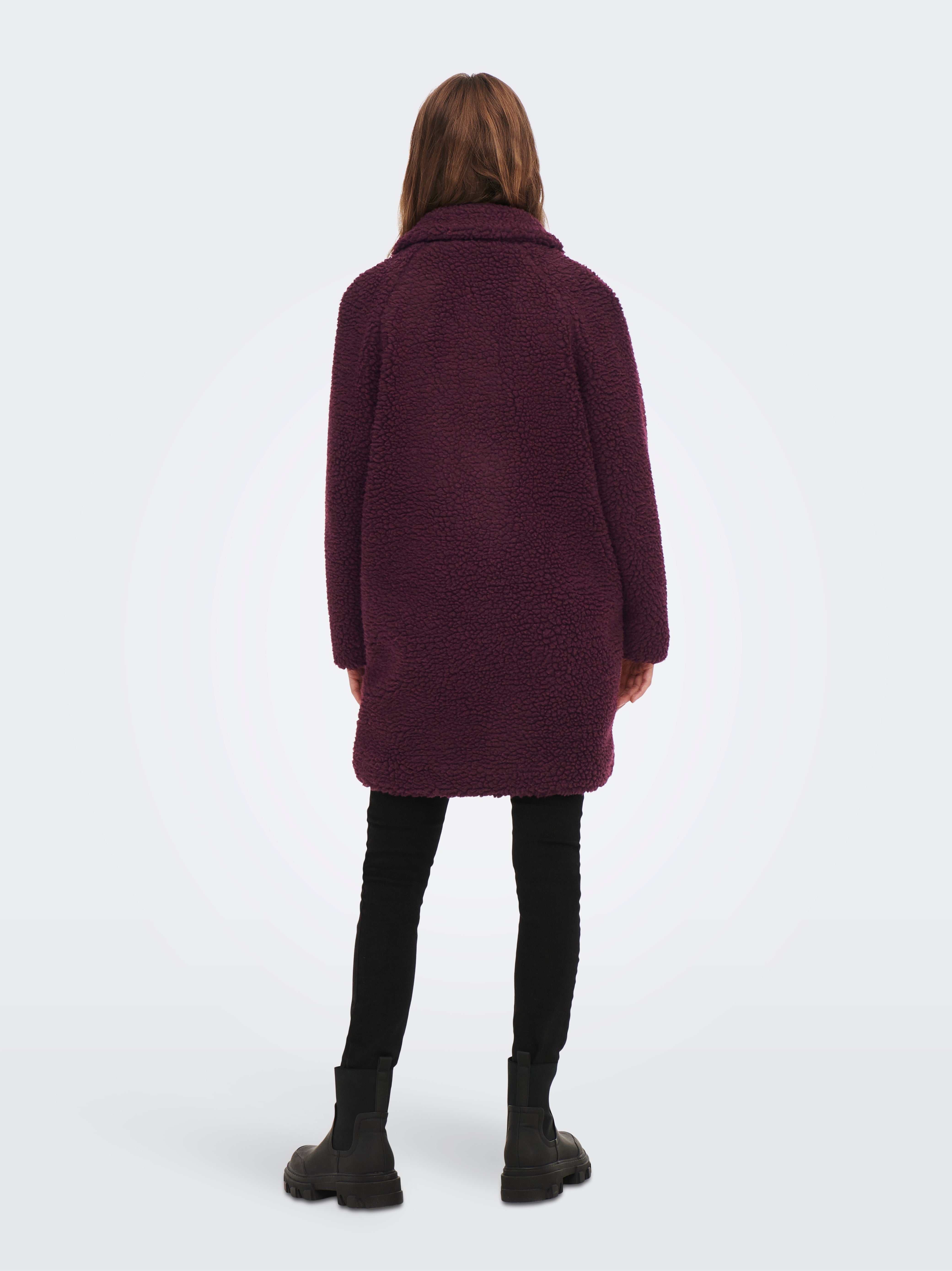 OLMAURELIA Teddyfell Jacke | Dunkles Violett | ONLY®