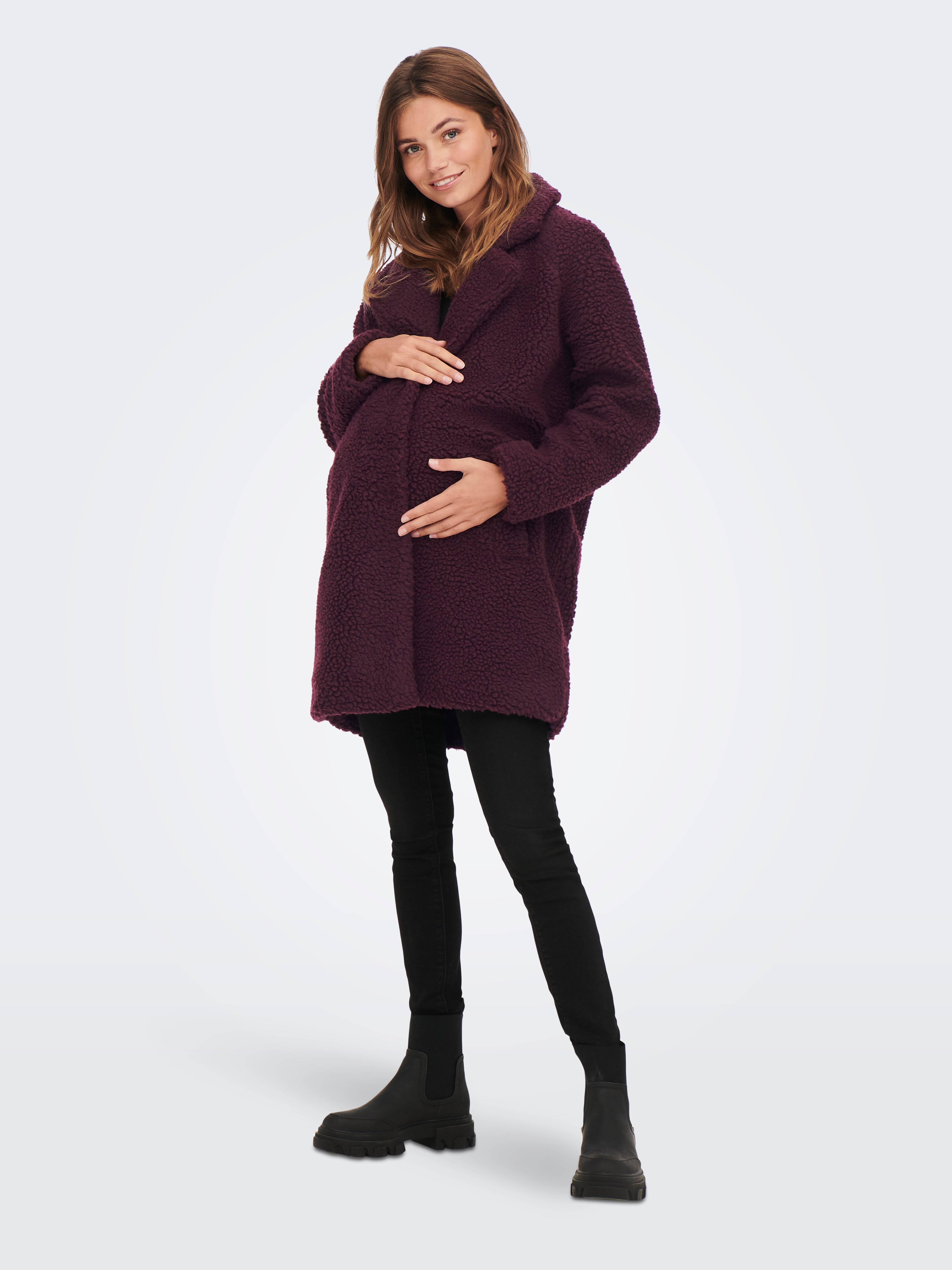 OLMAURELIA Teddyfell Jacke | Dunkles Violett | ONLY®