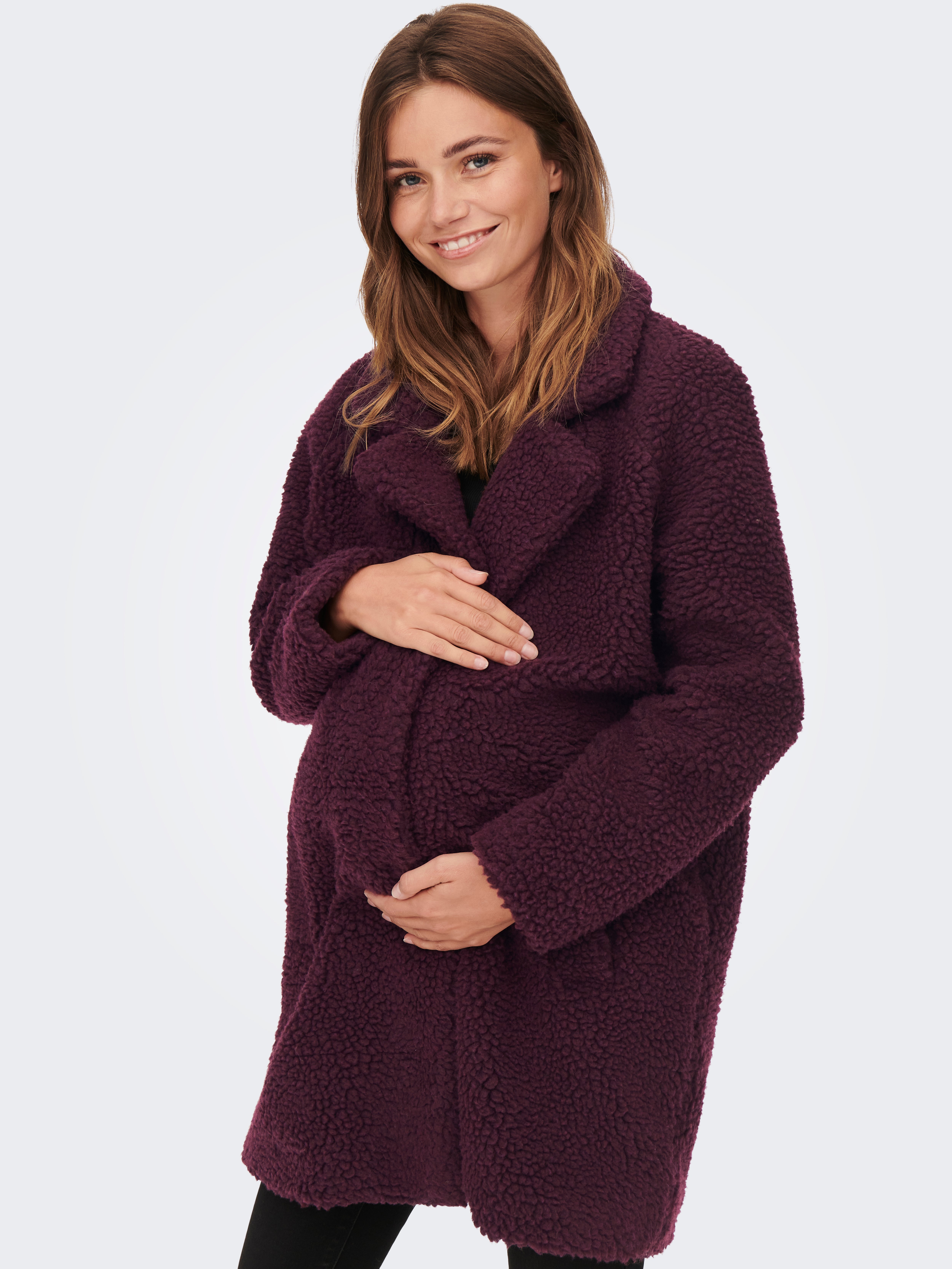 OLMAURELIA Teddyfell Jacke | Dunkles Violett | ONLY®