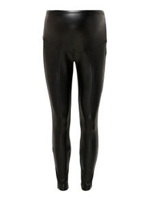 ONLY Mama leather look Leggings -Black - 15245760
