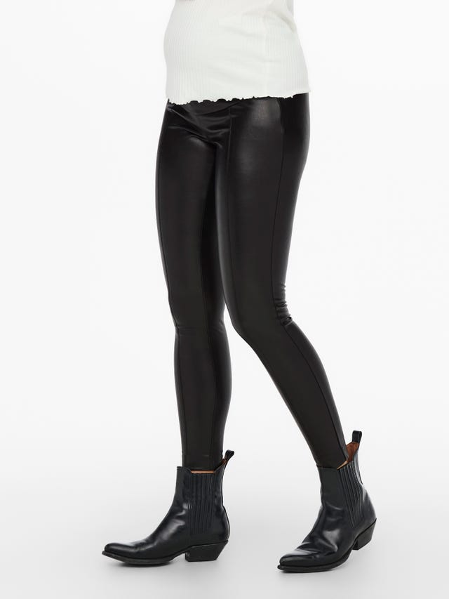 ONLY Mama leather look Leggings - 15245760