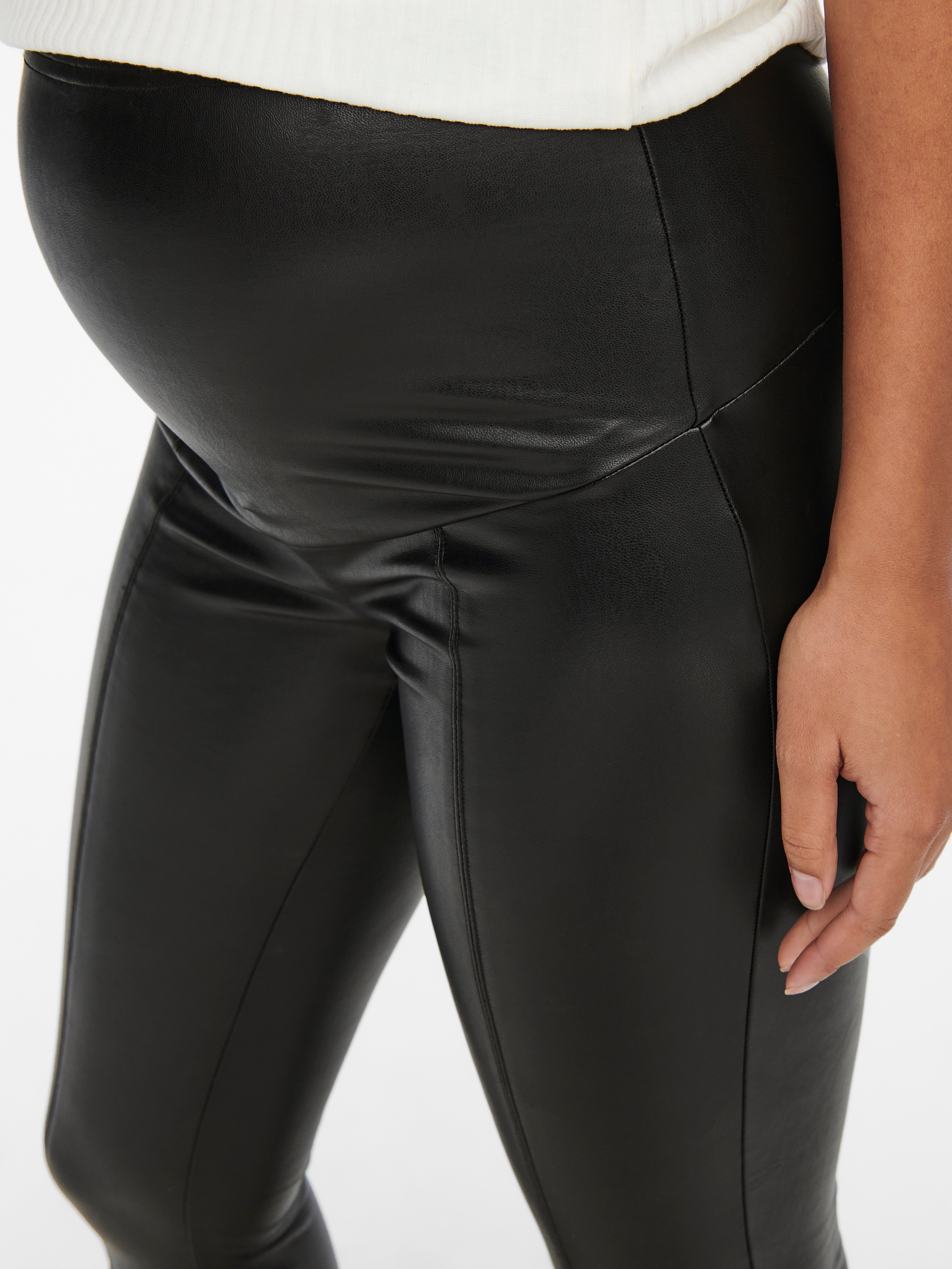 Legging 2025 lederlook zwart