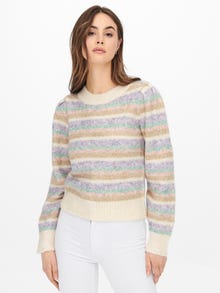 ONLY Pull-overs Col rond -Ecru - 15245794