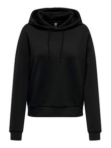 ONLY Regular Fit Hoodie Dropped shoulders Sweatshirt -Black - 15245850