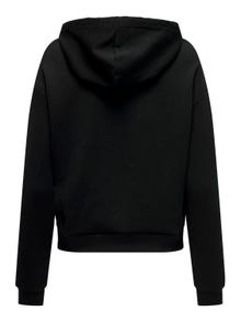 ONLY Normal geschnitten Kapuze Tief angesetzte Schulter Sweatshirt -Black - 15245850
