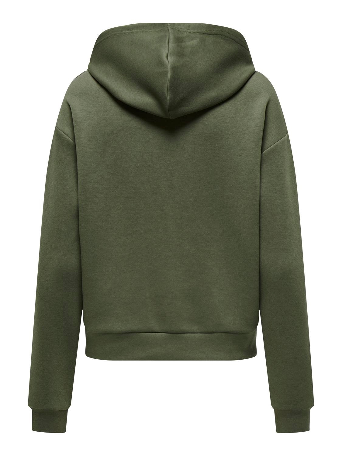 ONLY Einfarbig Hoodie -Dusty Olive - 15245850