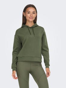 ONLY Training Hoodie -Dusty Olive - 15245850