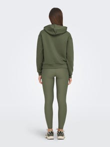 ONLY Einfarbig Hoodie -Dusty Olive - 15245850
