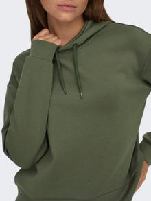 ONLY Regular fit Hoodie Verlaagde schoudernaden Sweatshirt -Dusty Olive - 15245850
