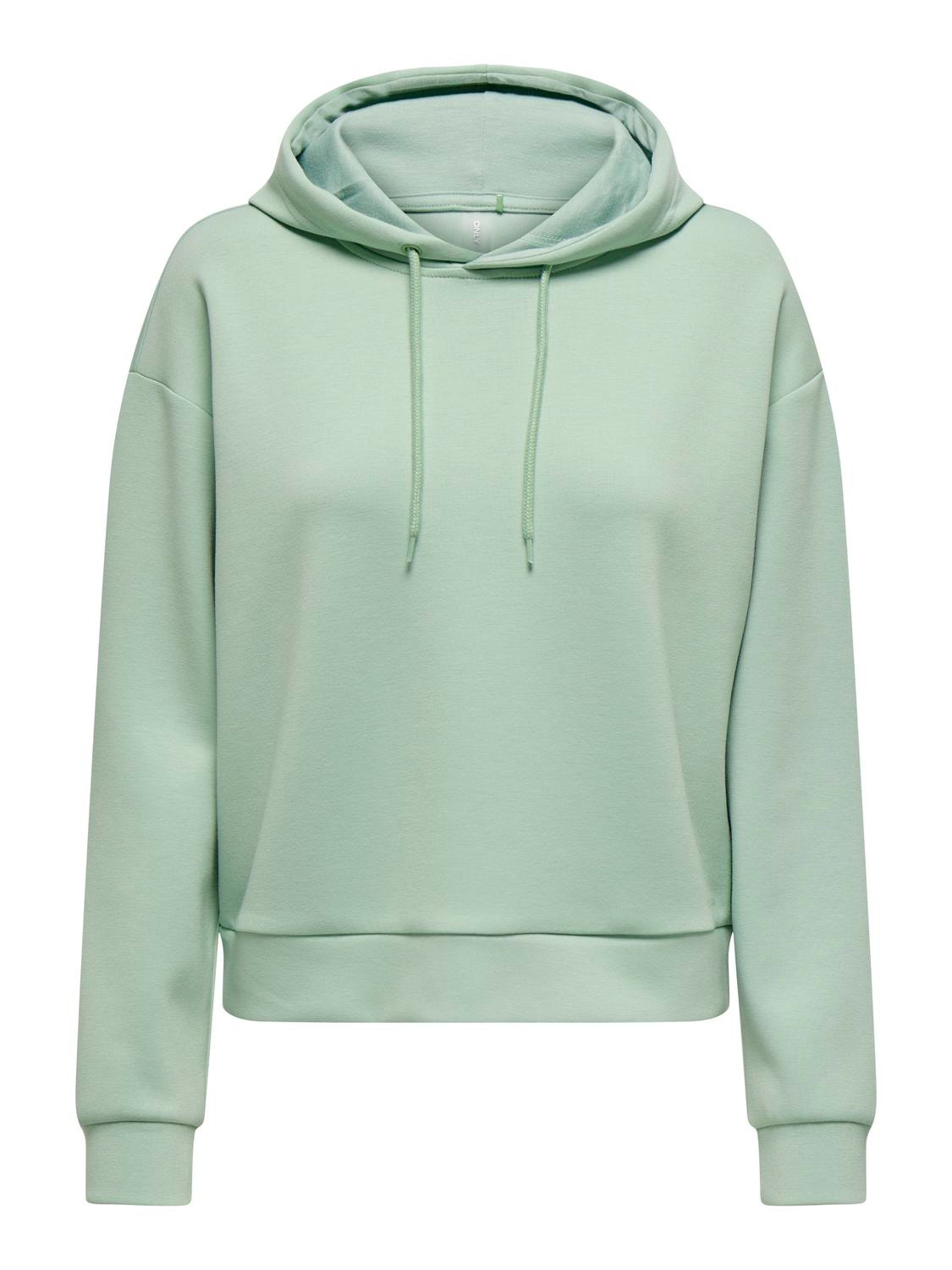 ONLY Couleur unie Sweat à capuche -Frosty Green - 15245850