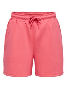 ONLY Couleur unie Shorts en molleton -Sun Kissed Coral - 15245851