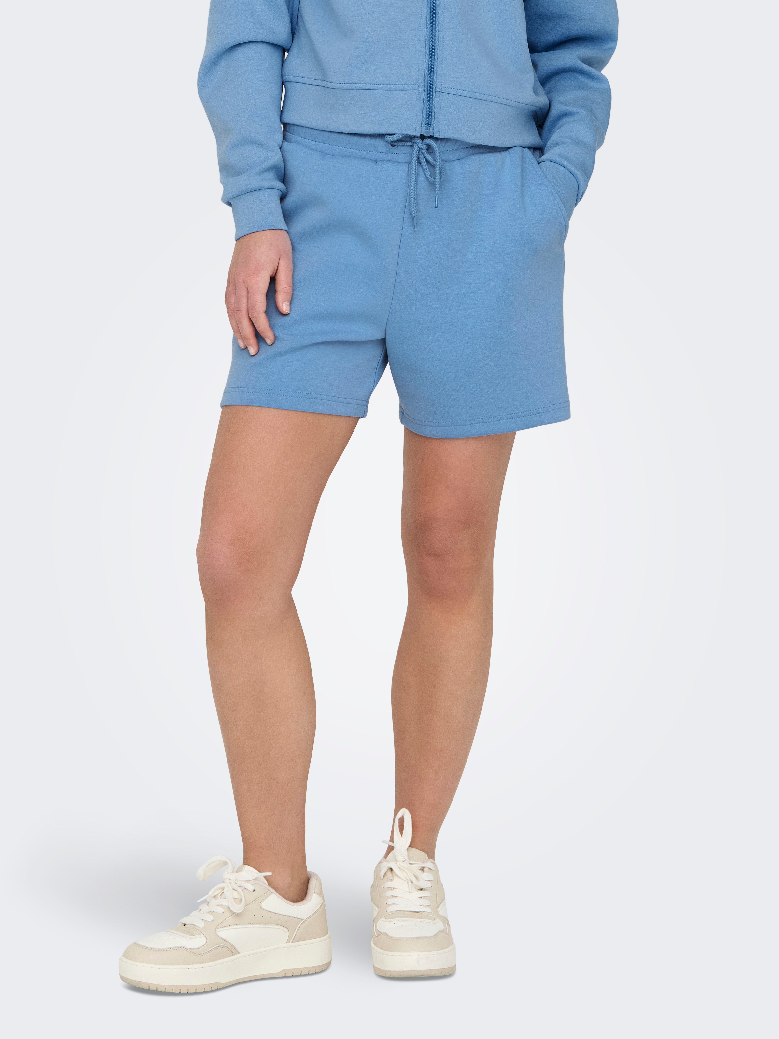 Onplounge Hohe Taille Locker Geschnitten Sweat-shorts