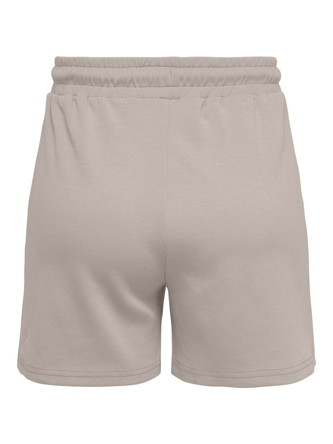 ONLY Solid colored training Sweat shorts -Pumice Stone - 15245851