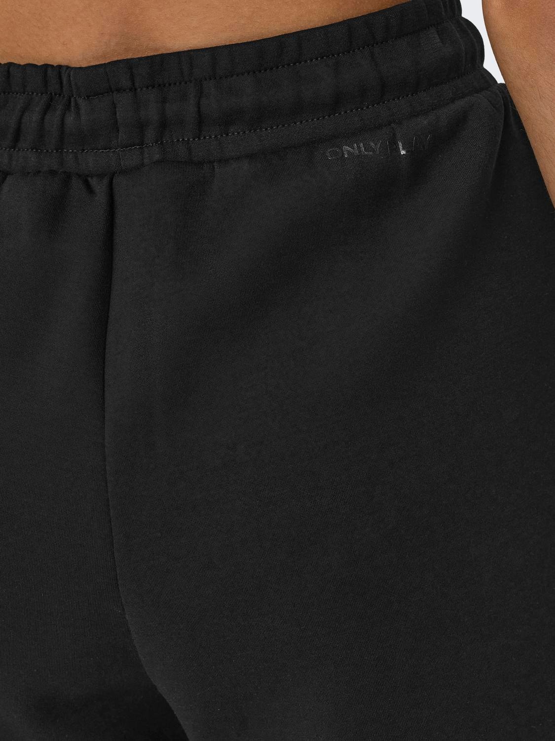 ONLY Couleur unie Shorts en molleton -Black - 15245851