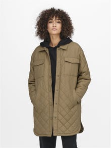 ONLY Long quilted Shacket -Tigers Eye - 15245897