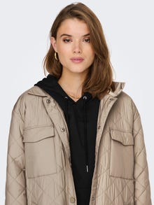 ONLY largo y acolchado Camisa tipo chaqueta -Oxford Tan - 15245897