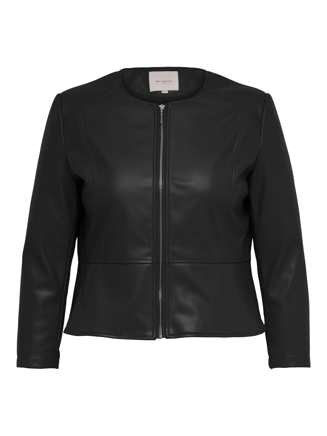 ONLY Curvy faux Leather Jacket -Black - 15245950