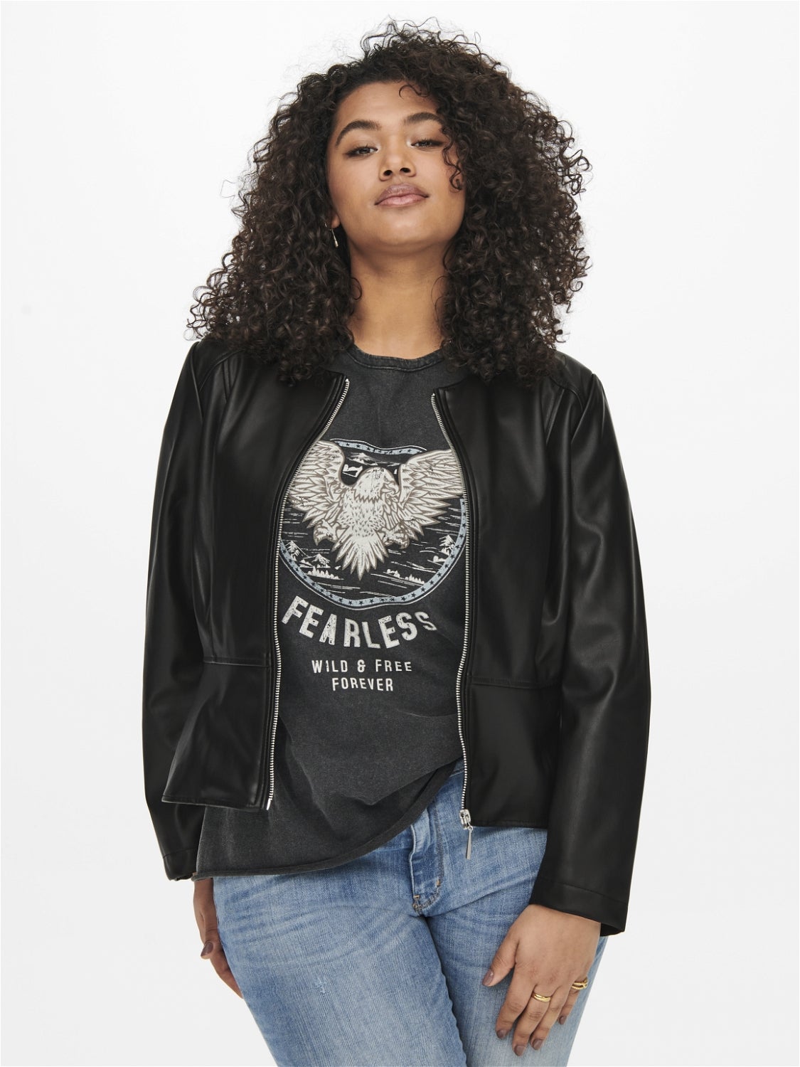 women's plus size leather jackets only