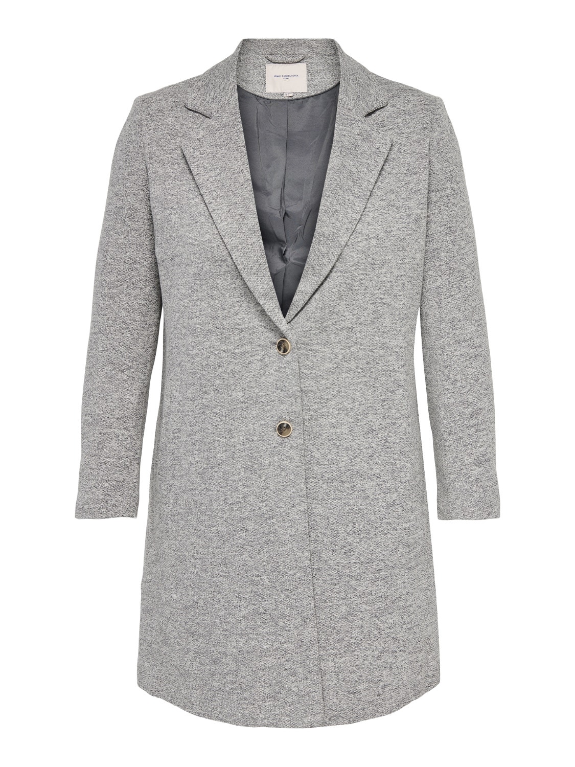ONLY Curvy solid colored coat -Light Grey Melange - 15245964