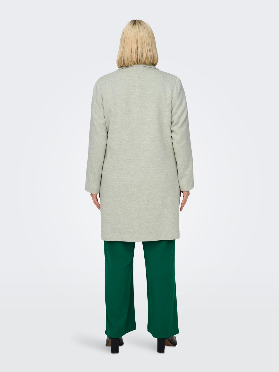 ONLY Curvy solid colored coat -Frosty Green - 15245964