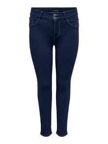 ONLY Skinny Fit Hohe Taille Jeans -Dark Blue Denim - 15246019