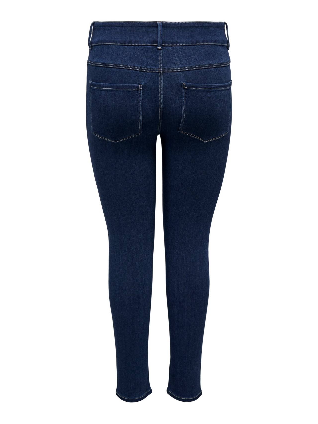 ONLY Jeans Skinny Fit Taille haute -Dark Blue Denim - 15246019