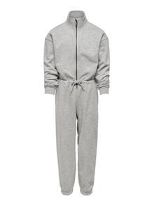 ONLY Zipper Jumpsuit -Light Grey Melange - 15246032