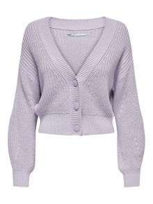 ONLY Rib Knitted Cardigan -Thistle - 15246050