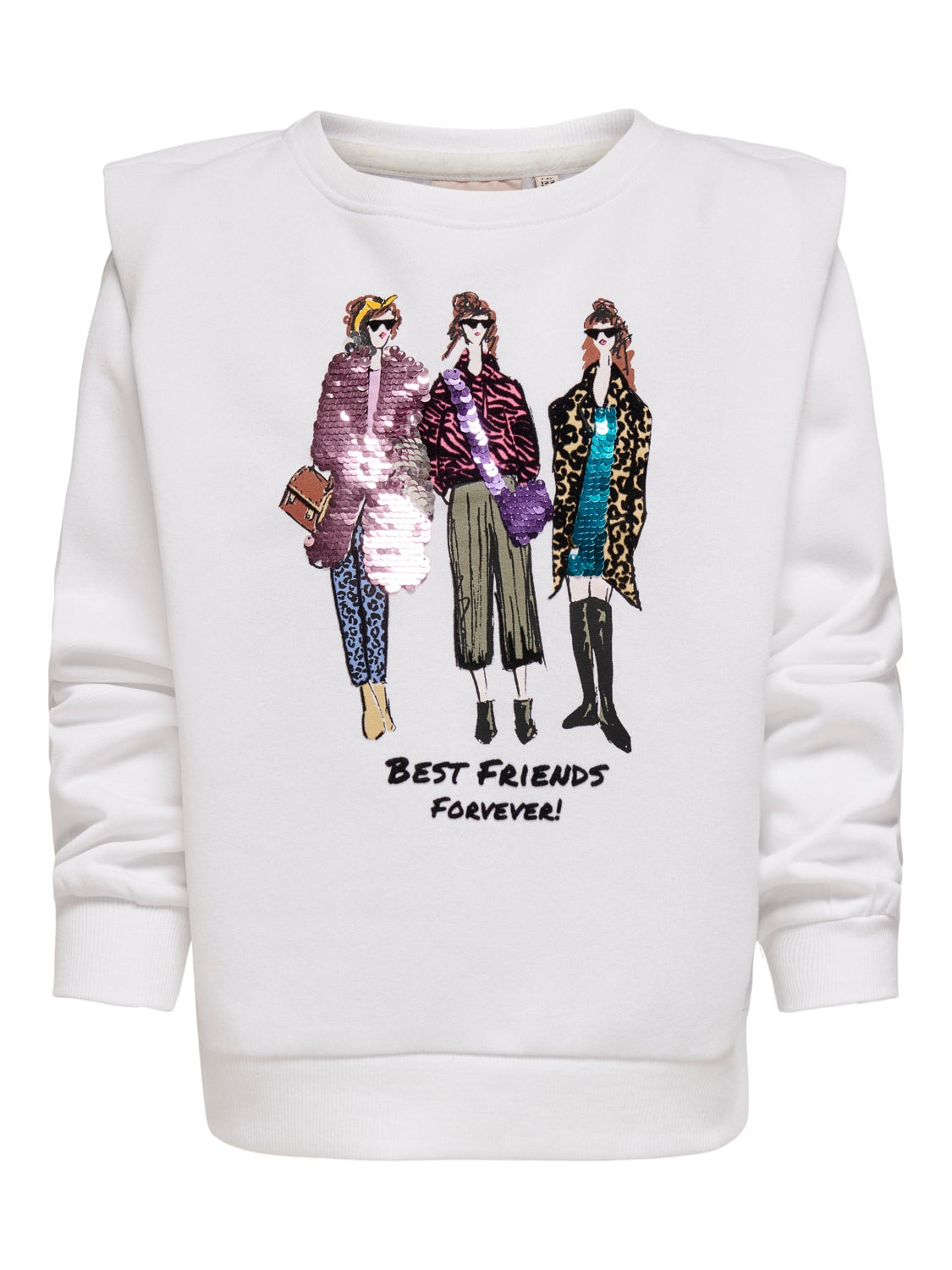 Only Kids Front Print Sweatshirt - Women - White - 146/152