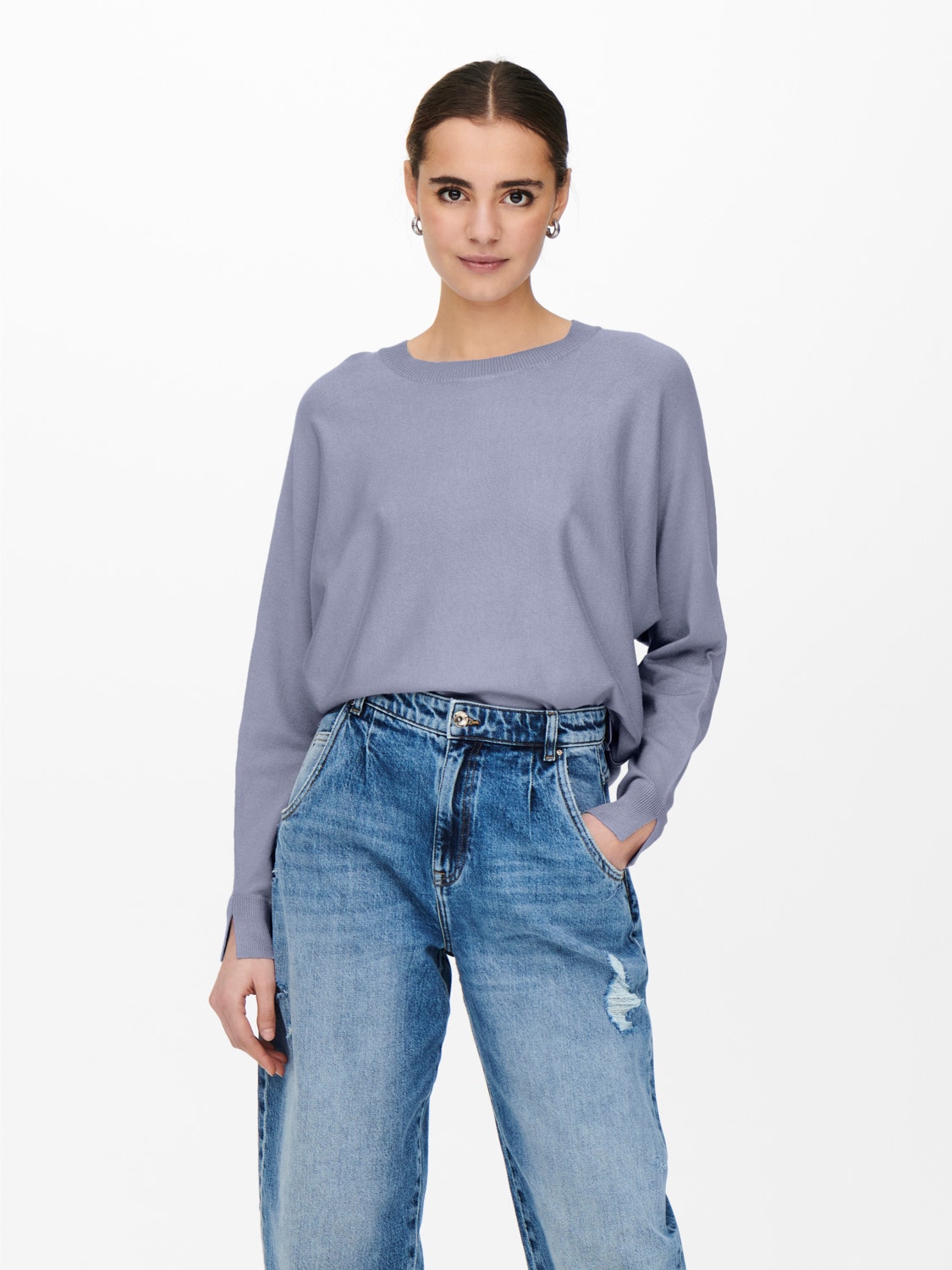 ONLY Batwing Knitted Pullover -Eventide - 15246089