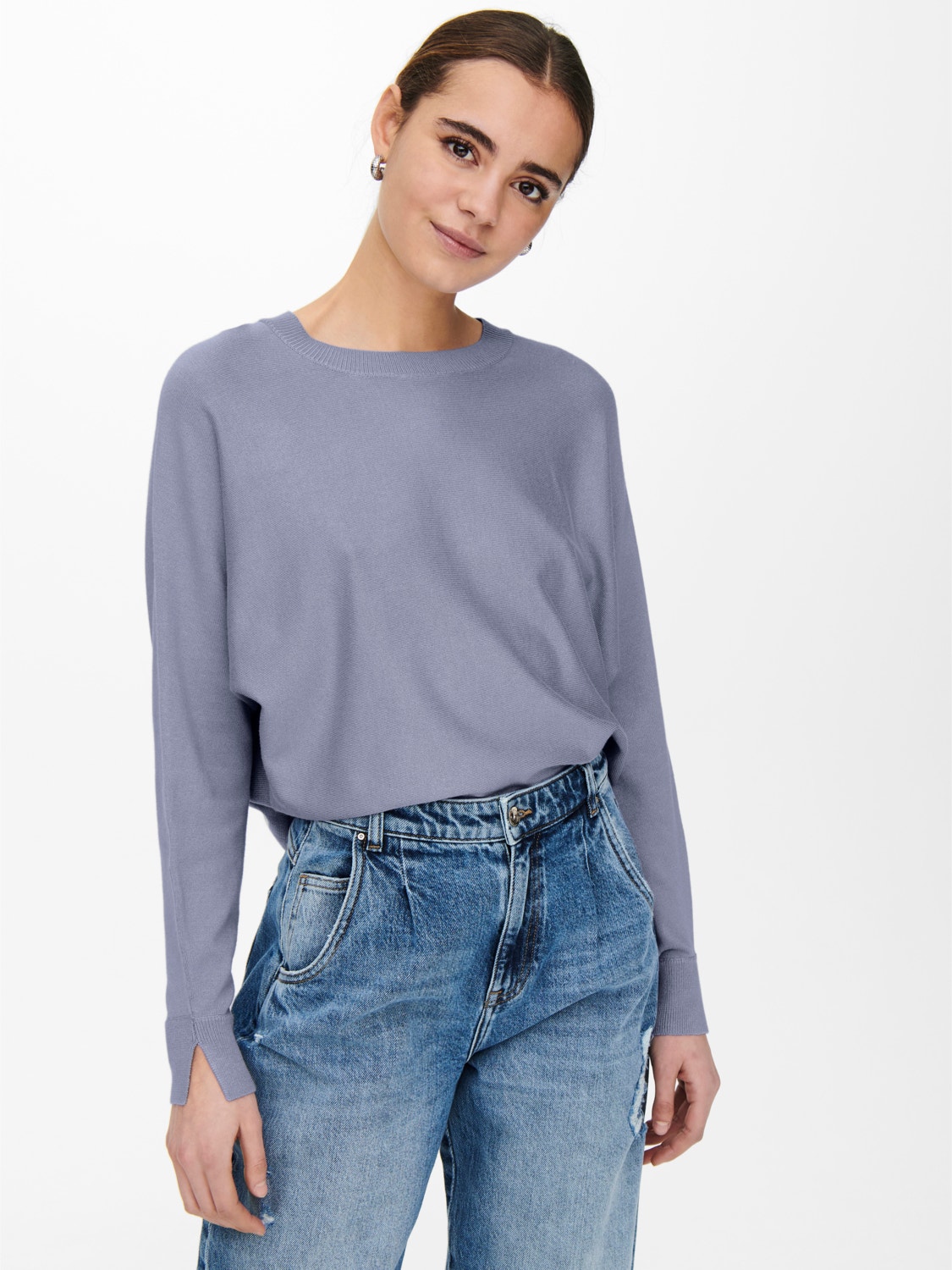 ONLY Batwing Knitted Pullover -Eventide - 15246089