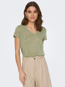 ONLY v-neck top -Elm - 15246107