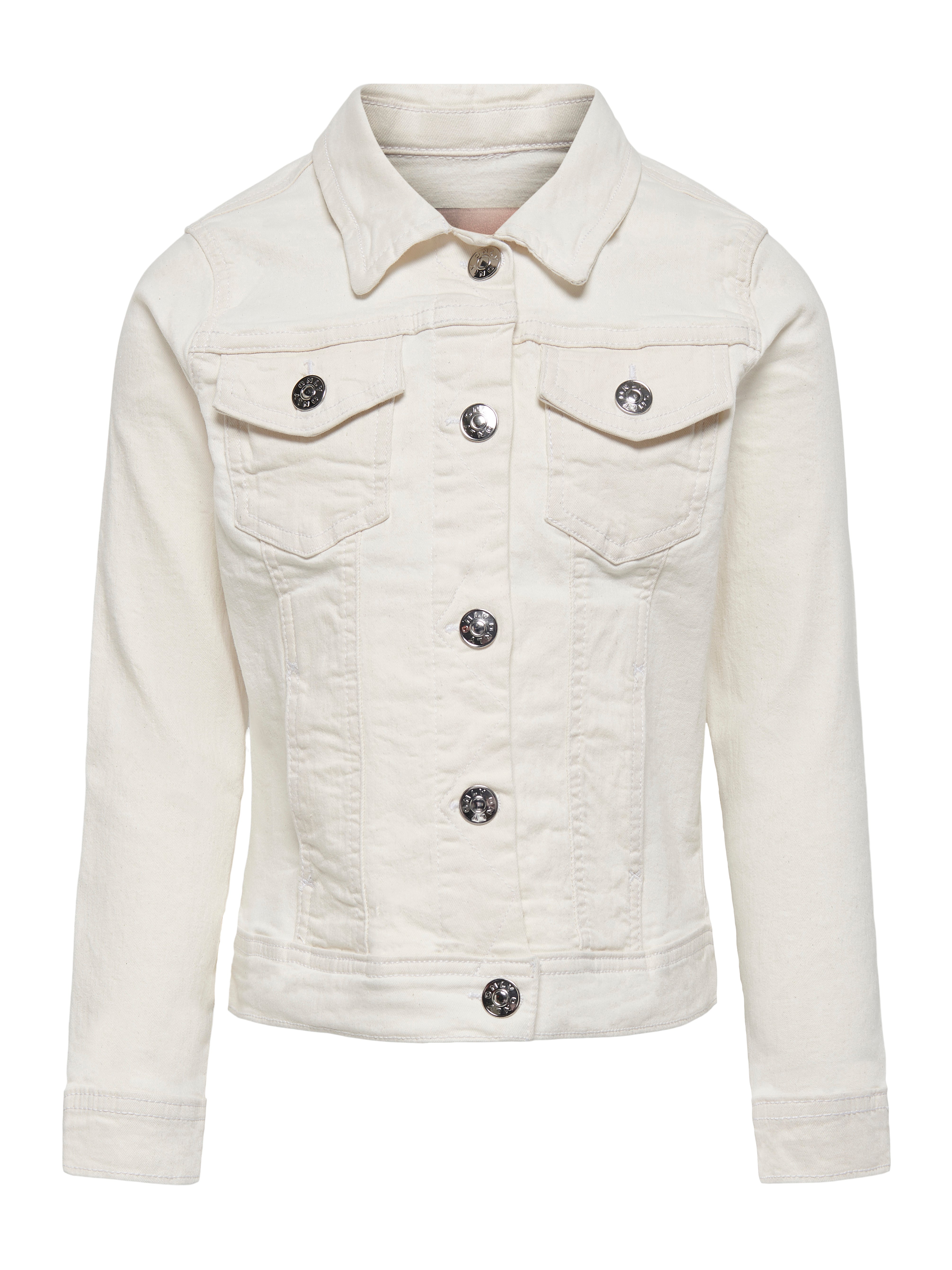cream coloured denim jacket