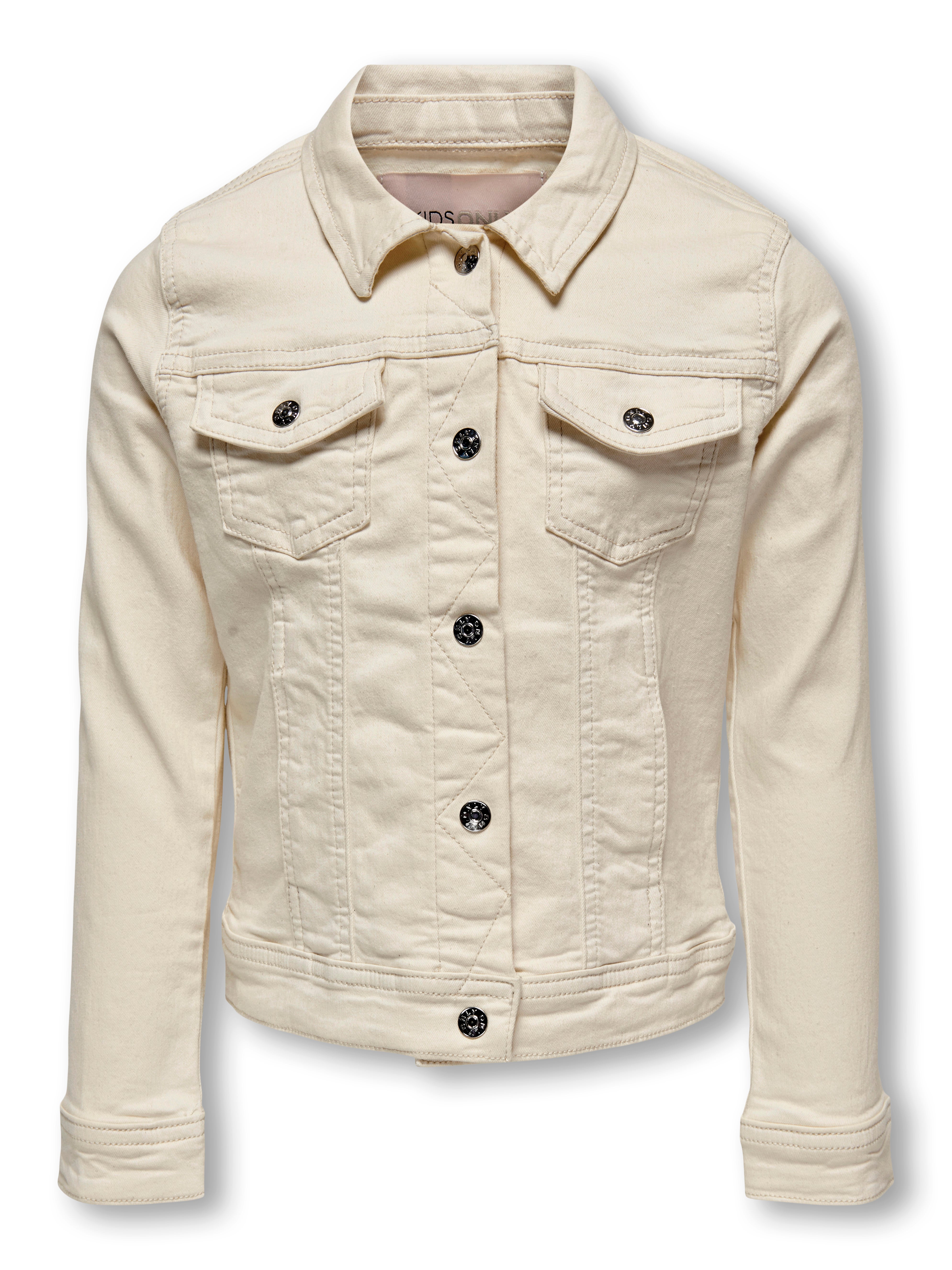 Couleur unie Veste en jean Blanc cass ONLY