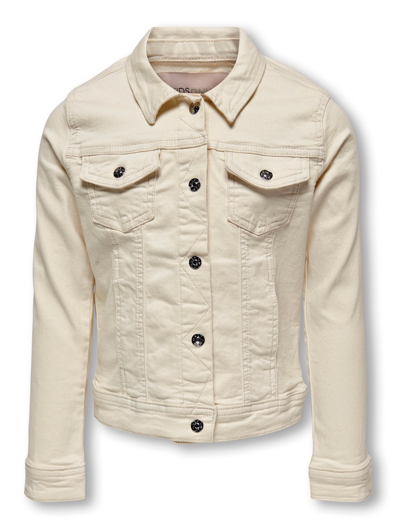 ONLY Solid Colored Denim jacket -Whitecap Gray - 15246120