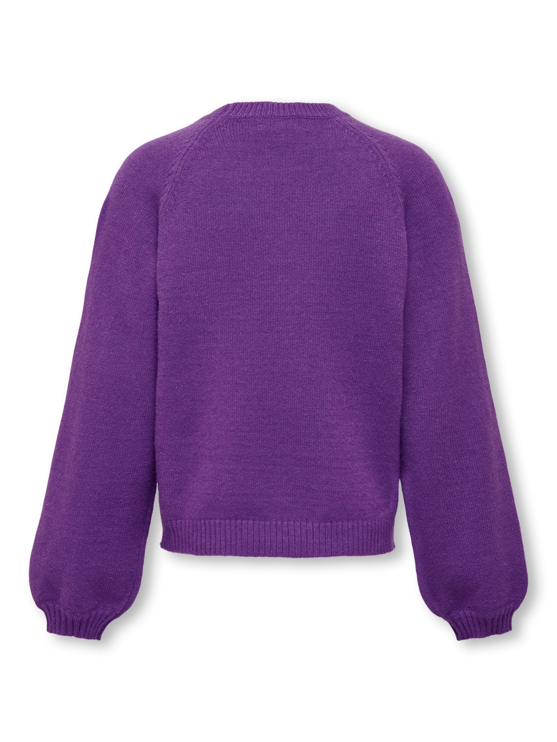 ONLY Standard fit O-hals Geribde mouwuiteinden Verlaagde schoudernaden Pullover -Amaranth Purple - 15246166