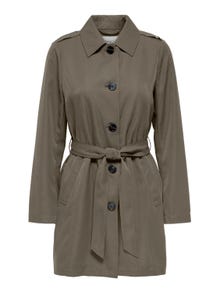ONLY Short belted Trenchcoat -Walnut - 15246191