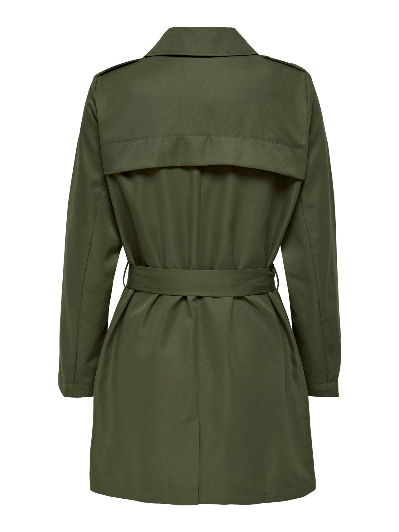 ONLY Short belted Trenchcoat -Ivy Green - 15246191
