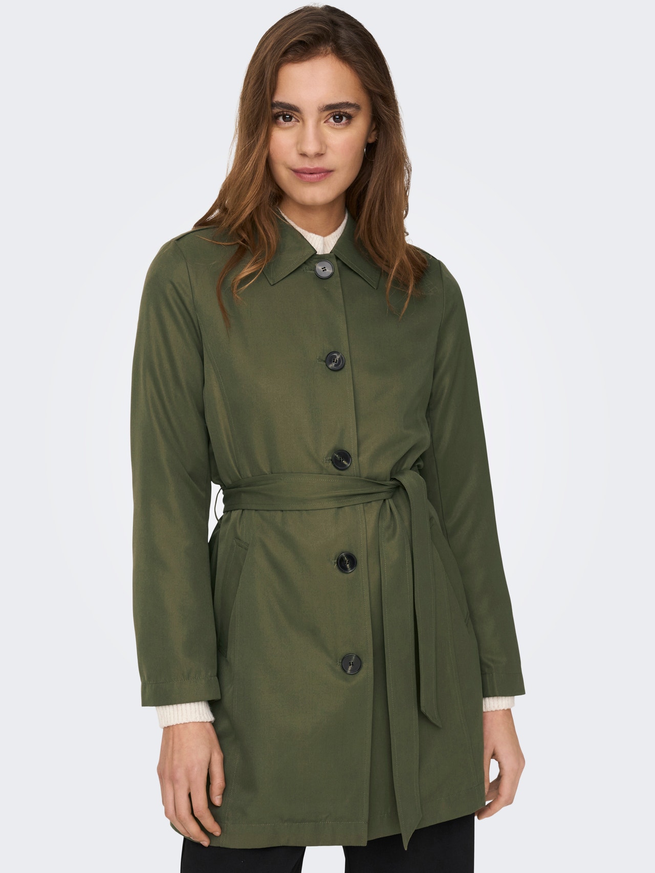 ONLY Court avec ceinture Trench -Ivy Green - 15246191