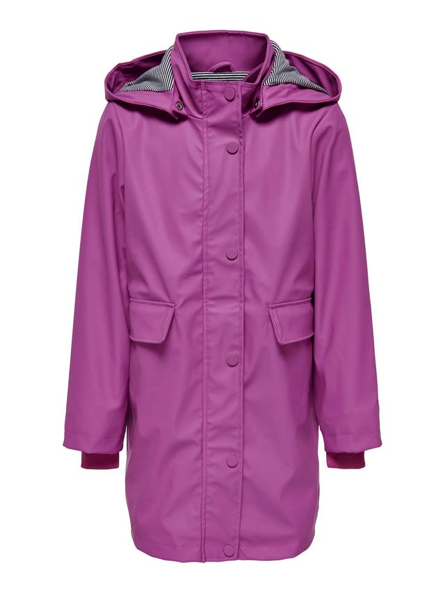 ONLY Long Solid Colored Rain jacket - 15246354