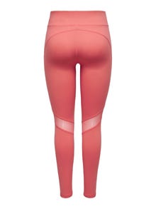 ONLY À taille haute Collants sport -Spiced Coral - 15246395