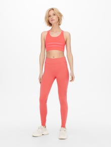 ONLY High-waist Sportlegging -Spiced Coral - 15246395