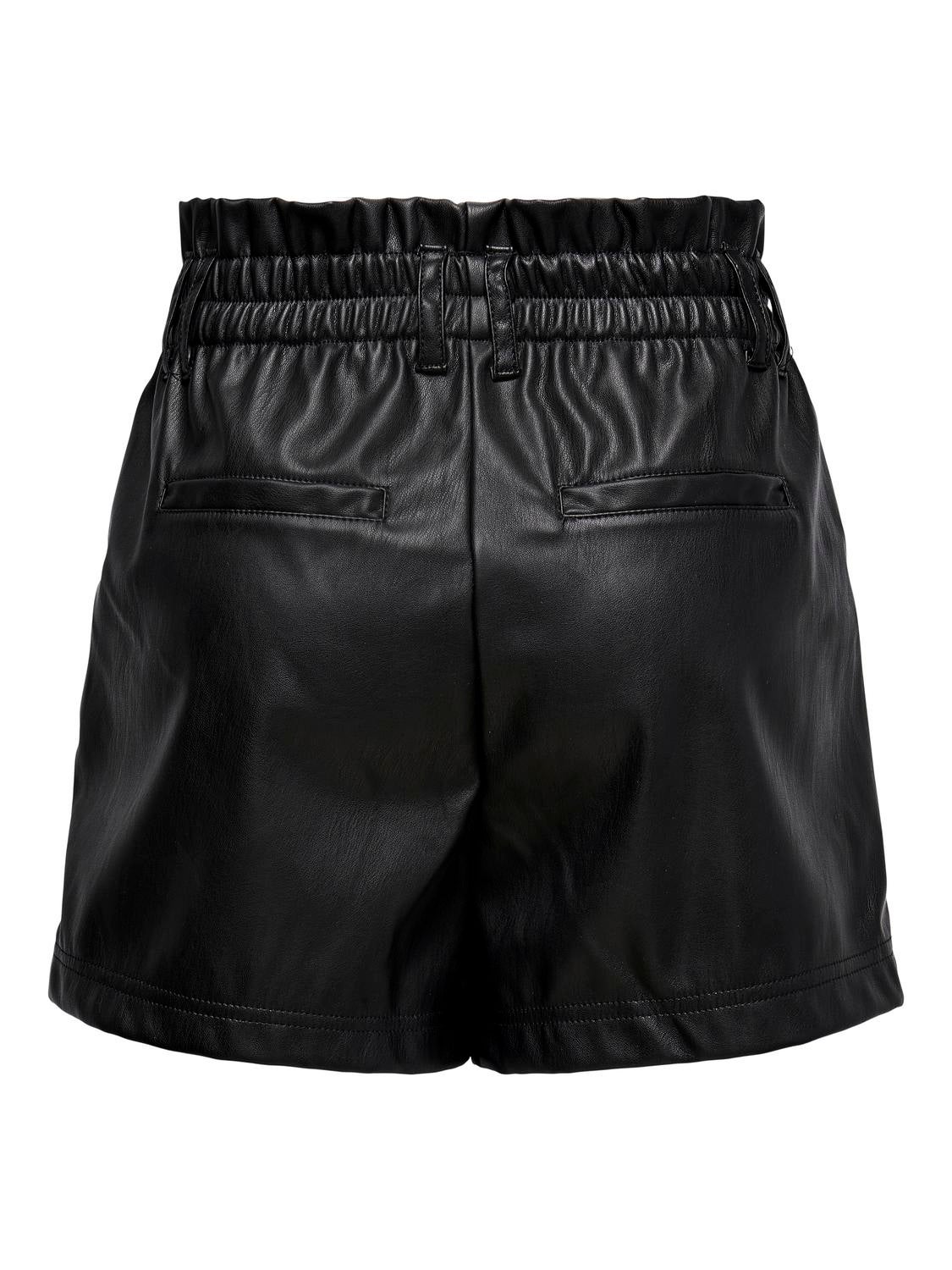 Thumbnail - Onlstephanie Normal Geschnitten Shorts In Lederoptik