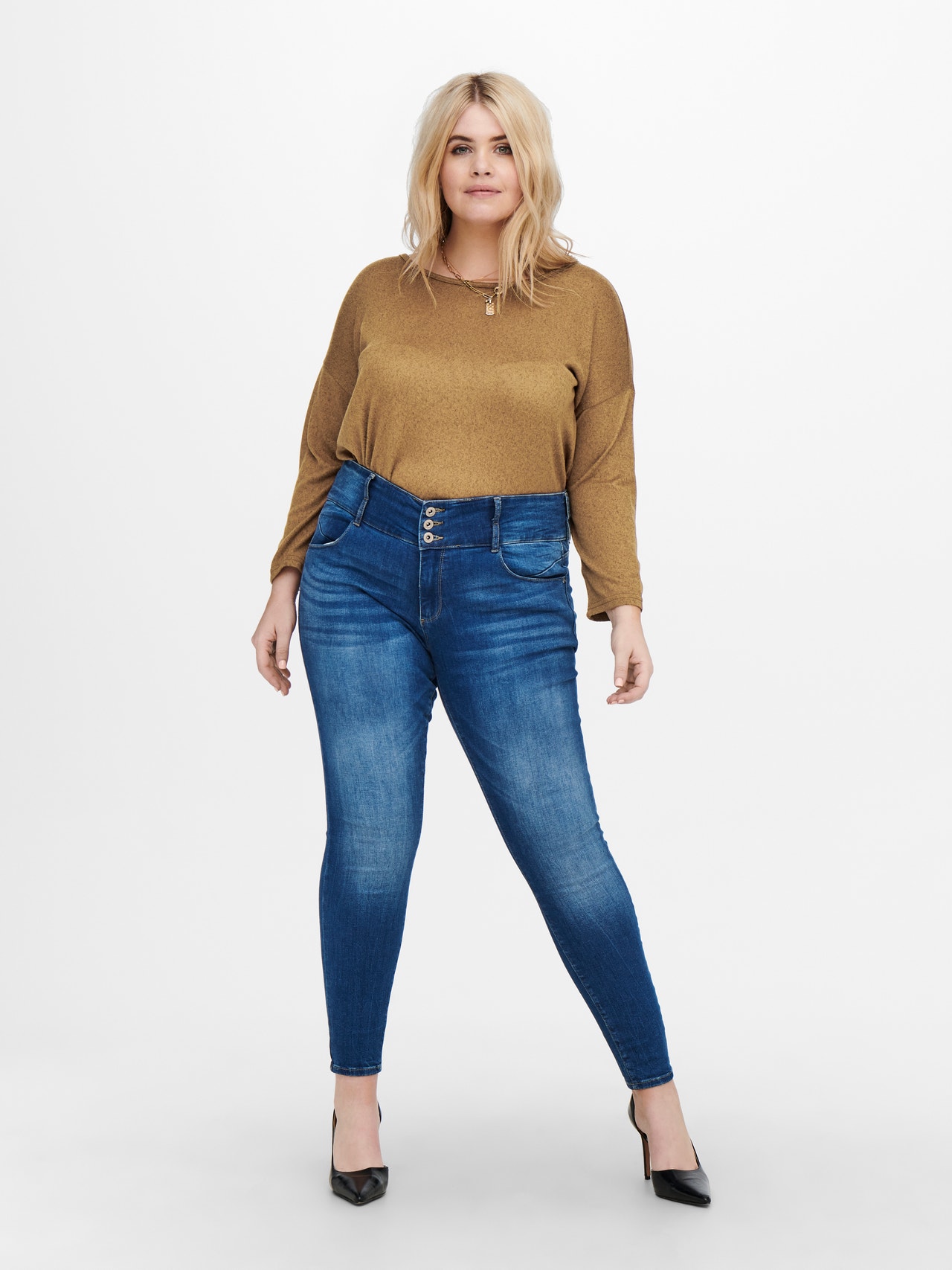 ONLY Curvy solid colored Top -Toasted Coconut - 15246678