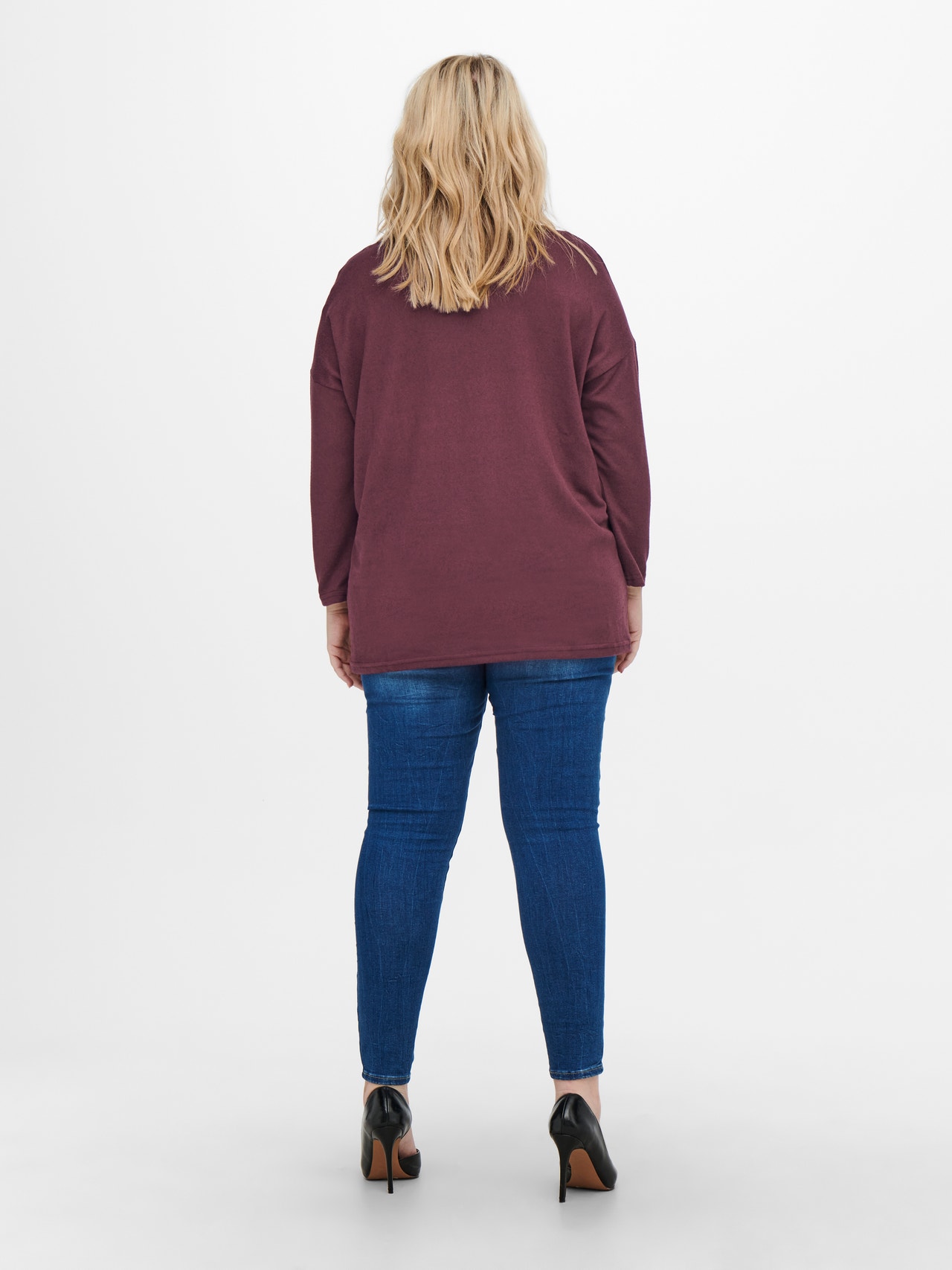ONLY Curvy solid colored Top -Port Royale - 15246678