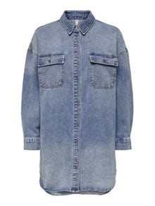 ONLY Loose Fit Shirt collar Shirt -Medium Blue Denim - 15246783