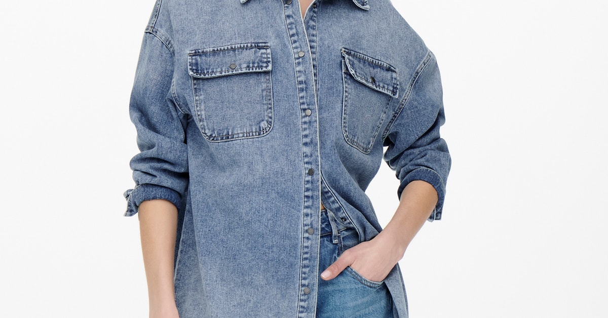 CARSOPHIE - Oversize Denimskjorte med similisten