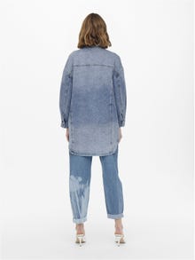 ONLY Oversize fit Jeansskjorta -Medium Blue Denim - 15246783