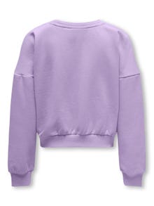 ONLY Regular Fit Round Neck Dropped shoulders Sweatshirts -Purple Rose - 15246790