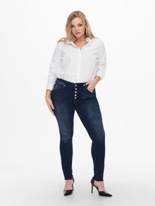 ONLY Jeans Skinny Fit Taille moyenne -Blue Black Denim - 15246848